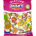 Caramelos masticables frutales Misky x 800 grs.