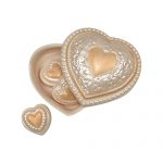 Set de 2 placas de acetato Parpen Corazón alajero perlas