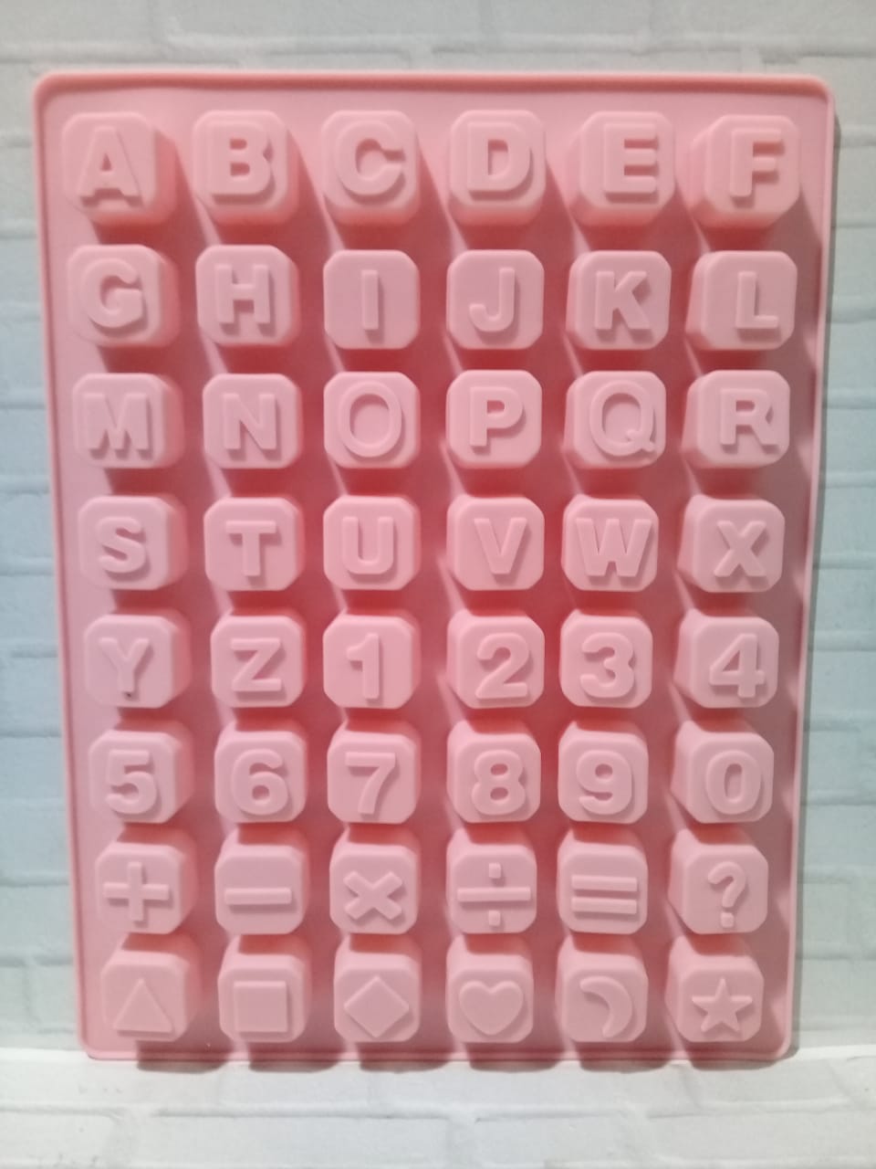 molde de silicona chocomensaje rosa pastel
