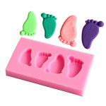 Molde de silicona para modelar piecitos de bebes
