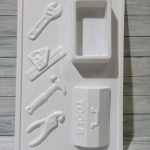 Molde plástico Plastichok  para chocolate caja con herramientas