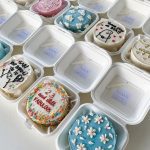 Caja blanca contenedor para mini tortas x 10 u