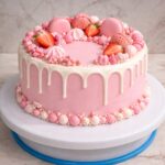 Bandeja o  plato giratorio con pie para torta