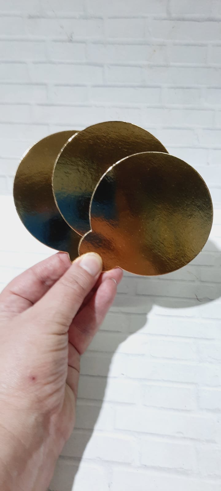 disco dorado 9 cm