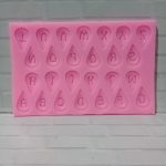 Molde de silicona para modelar gotas abecedario