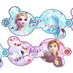 Frozen banderín Feliz Cumpleaños