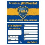 Boca Jrs Invitaciones x 10 unidades