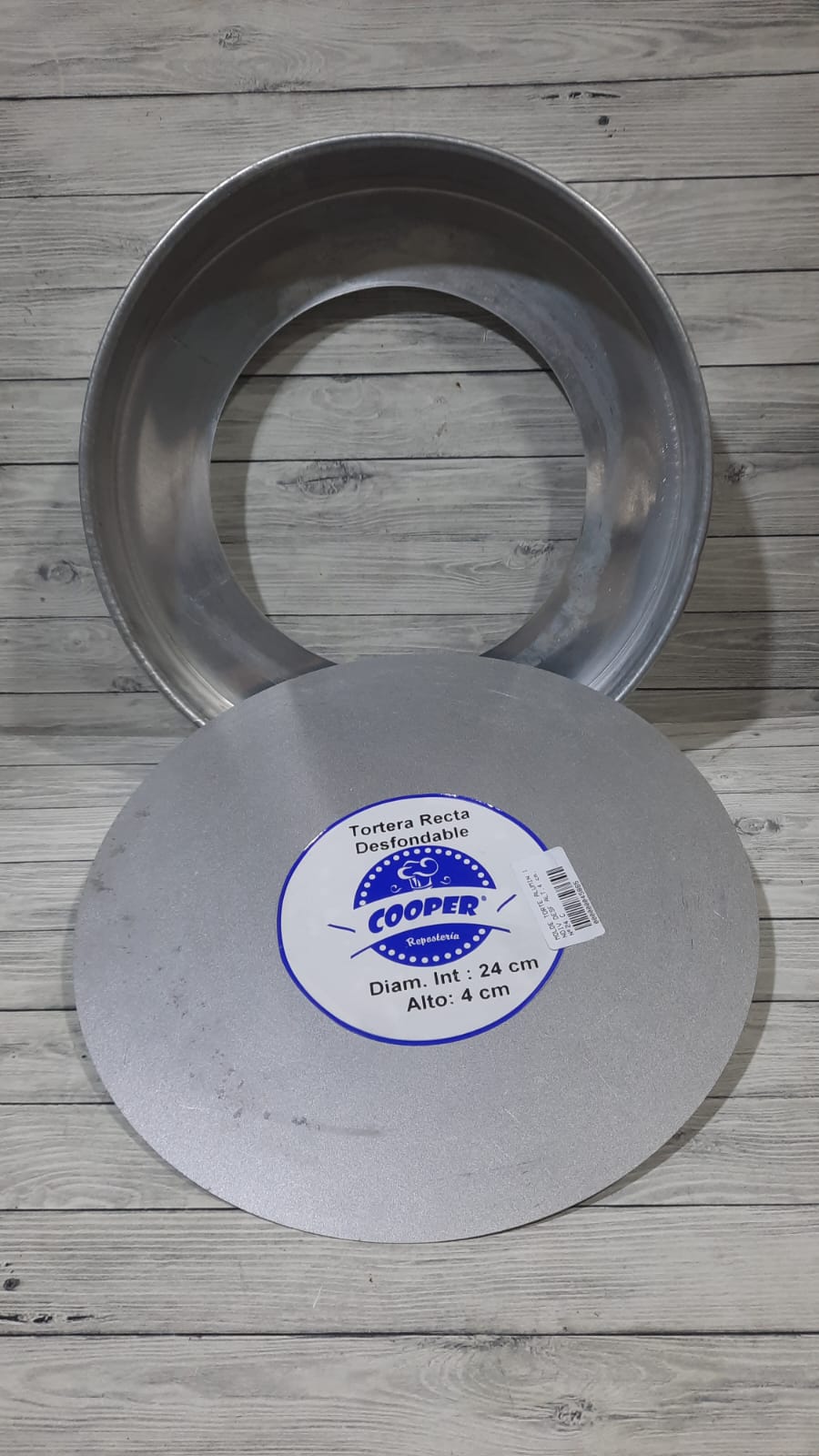 Molde de aluminio tartera Cooper desmotable 24 cm