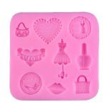 Molde de silicona para modelar corazón y accesorios de dama