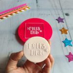 Stamp de acrílico frase relieve Feliz día