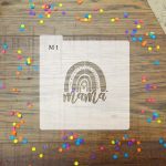Stencil temática Día de la madre arco iris Mamá