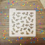 Stencil temática  dinosaurios 3