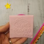 Stamp de acrílico frase relieve Super mamá