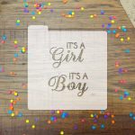 Stencil temática bebés It´s a Boy - It´s a Girl