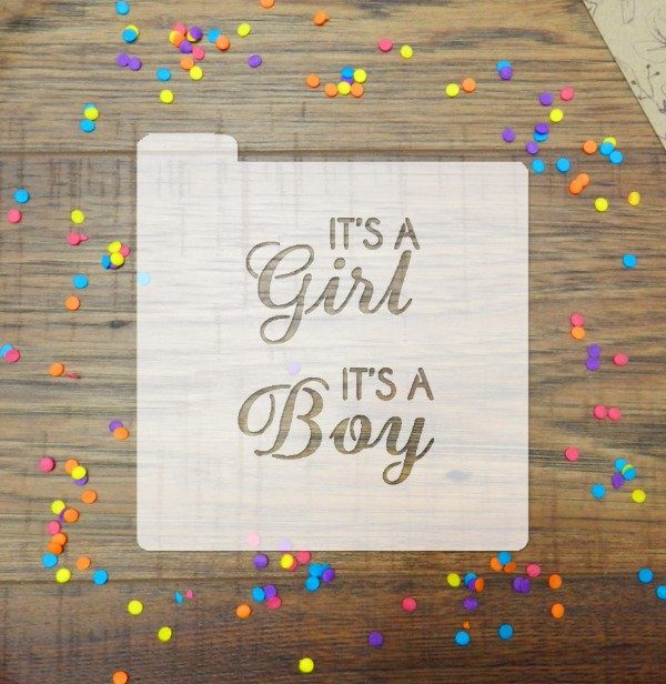 stencil Its a boy girl