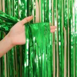 Cortina metalizada lluvia verde