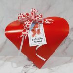 Cajita bombonera corazón rojo cartulina