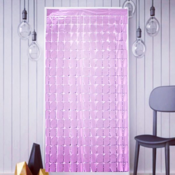 Cortina metalizada cuadros brick wall roja - Imagen 7