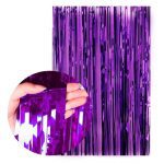 Cortina metalizada lluvia violeta