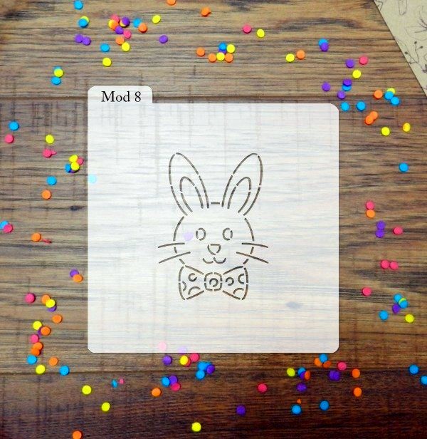 Stencil Pascuas conejo modelo 8