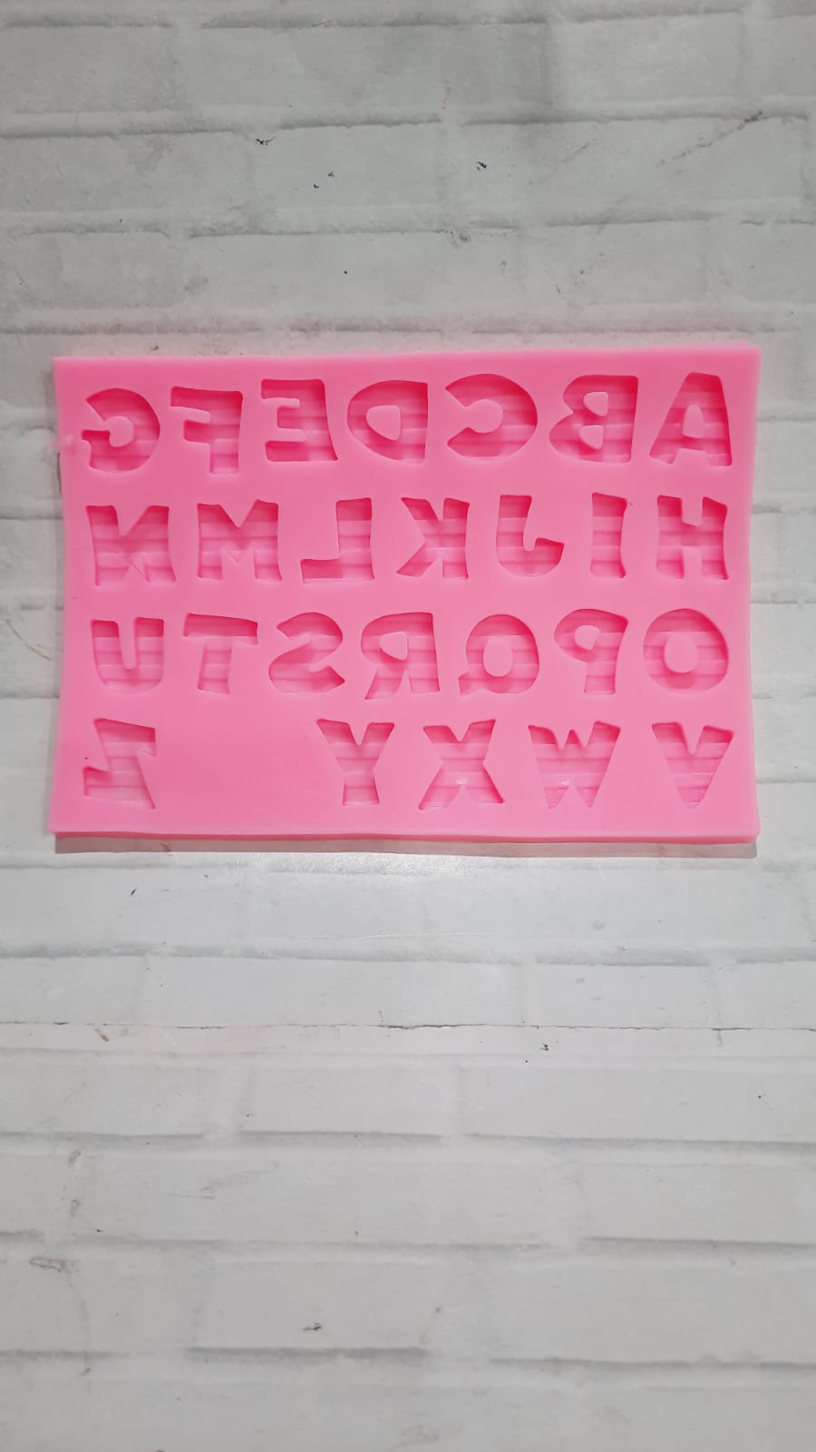 Molde de silicona abecedario rayas horizontales