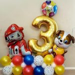 Globo metalizado número 7 dorado 80 cm