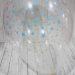 Globos de látex cristal estampado estrellas pastel x 10 u