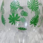 Globos de látex estampados hojas tropicales x 10 unidades