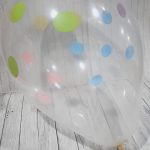 Globos de látex cristal estampado lunares pastel x 10 u