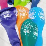 Globos de látex estampados Feliz día x 10 u
