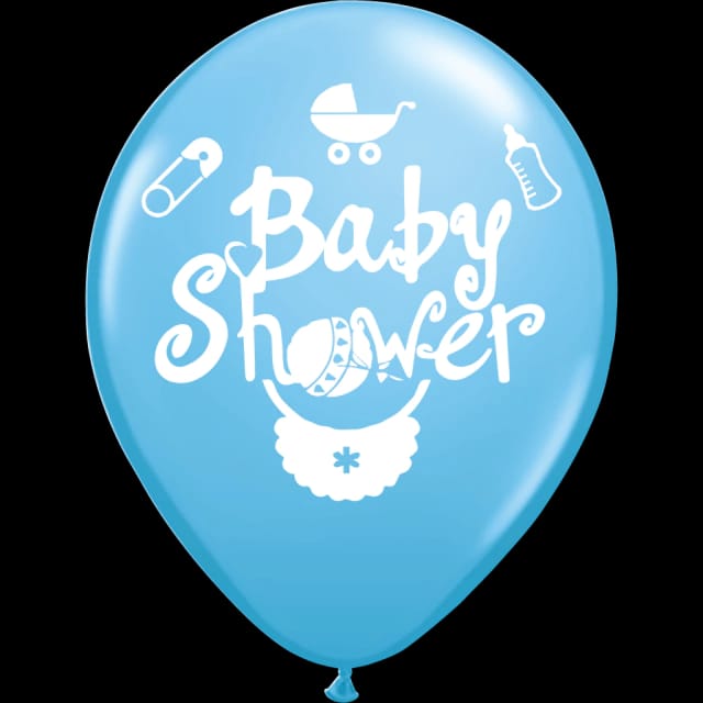 Globos estampados Baby shower celeste 1
