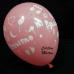 Globos de látex Mi Bautismo rosa x 10 u