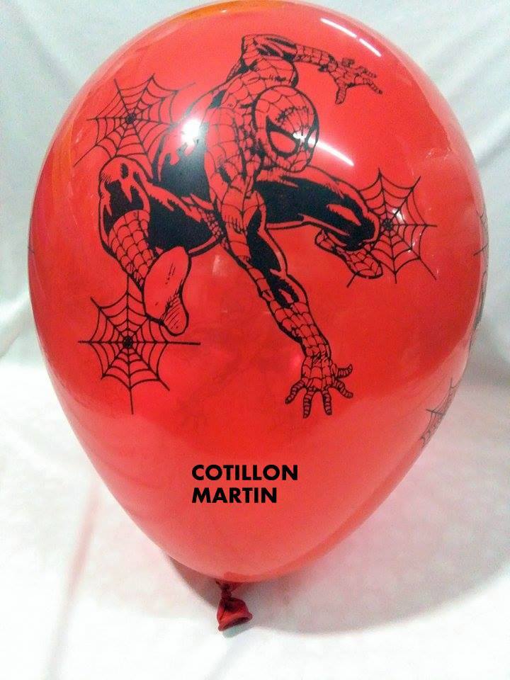 globos del hombre arana rojo