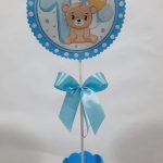 Centro de mesa infantil  Primer añito celeste