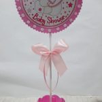 Centro de mesa infantil Baby Shower rosa