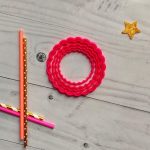 Cortante plástico para cookie o galletita set de 5 círculos con bordes ondas