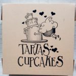 Caja para tartas tapa estampada 24x24x7 cm x 10 unidades