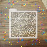 Stencil temática tela de araña