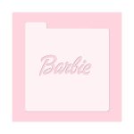 Stencil temática  Barbie logo 2