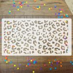 Stencil grande para decorar tortas ANIMAL PRINT GUEPARDO
