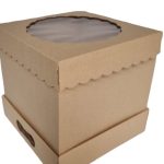 Caja para torta Drip eco con tapa visor 30x30x25 x 10 u