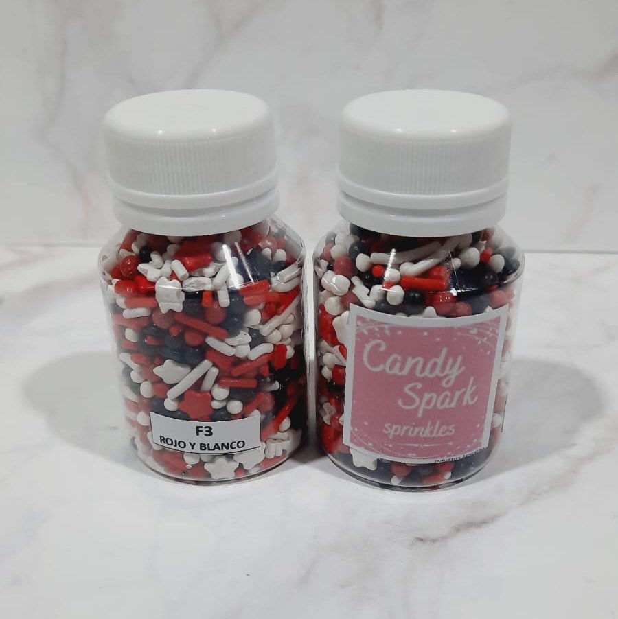 Sprinkles Candy Spark F 3 rojo y blanco