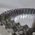 Molde de hojalata tartera fija con borde de ondas de 30 cm de diámetro