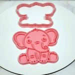 Cortante con sello para cookie Elefante