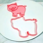 Cortante con sello para cookie Cerdo