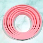 Cortante plástico para cookie o galletita set de 5 círculos