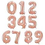 Globo metalizado número 1 rosa gold 40 cm