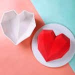 Molde de silicona corazón diamante grande