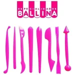 Set de 8 estecas plasticas Ballina doble punta.