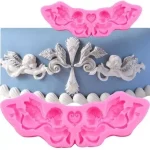 Molde de silicona para modelar angelitos enfrentados